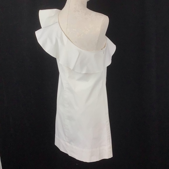BNWT CLUB MONACO White One Shoulder Dress Size 6 - Picture 6 of 7